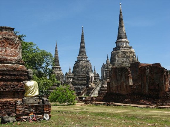 Templo Wat Phra Si Sanphet en Ayutthaya.