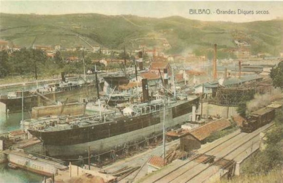 Astilleros en Bilbao.