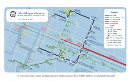 Mapa del metro de Bangkok (MRT)