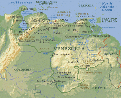 Mapa de Venezuela