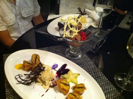Muy buena presentación también en los postres.